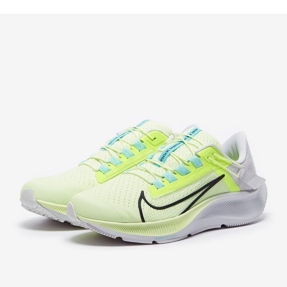 Nike Air Zoom Pegasus Flyease woman’s athletic shoes volt, black, green size 8.5 - Picture 4 of 12